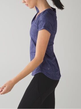 Lululemon Purple What The Sport V Neck Top Size 8-10